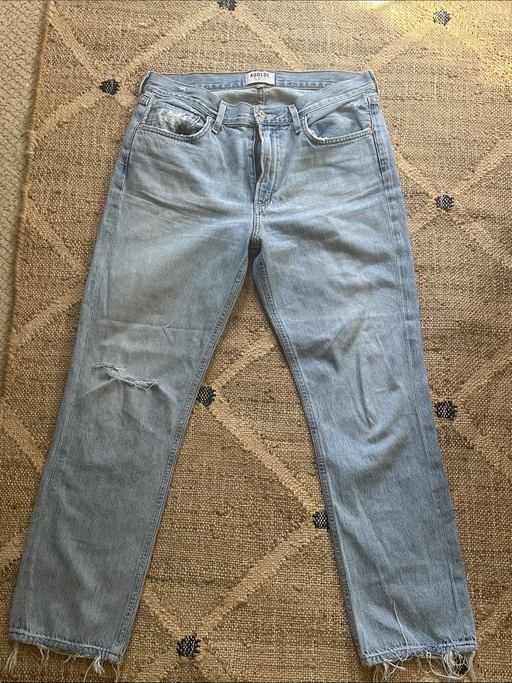 Agolde Vintage Light Blue Straight-Leg Jeans